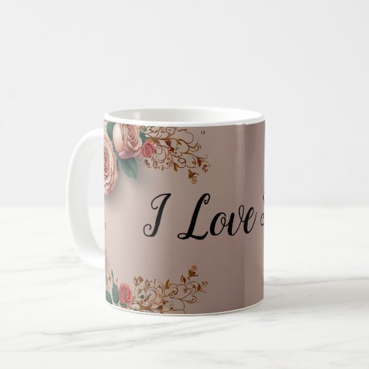 Ich Liebe mein Selbst (ich Liebe mir) Kaffeetasse (Vorderseite Links)