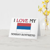 Ich Liebe mein serbischer Freund Karte (Gelbe Blume)