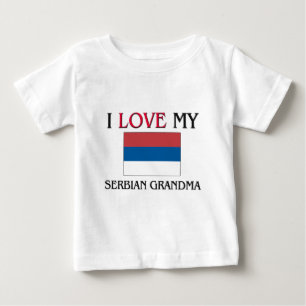 Ich Liebe mein serbisches Oma Baby T-shirt
