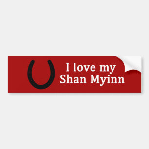 Ich Liebe mein Shan Myinn Horse Autoaufkleber