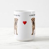 Ich Liebe mein Shar-Pei Kaffeetasse (Mittel)
