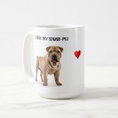 Ich Liebe mein Shar-Pei Kaffeetasse (Vorderseite Links)