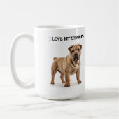 Ich Liebe mein Shar-Pei Kaffeetasse (Links)