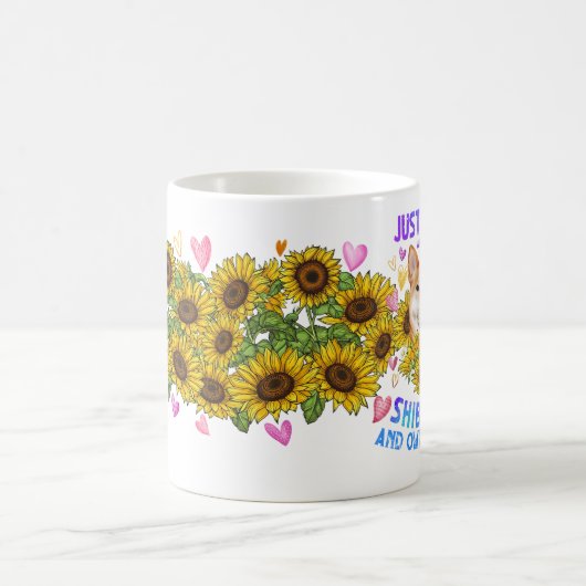 Ich Liebe mein Shiba Inu Hund Pet Glühender Herzka Kaffeetasse (Mittel)