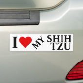 Ich Liebe mein Shih Tzu Autoaufkleber (Auf Auto)