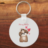 Ich Liebe mein Shih Tzu Dog Personalisiert Schlüsselanhänger (Rückseite)
