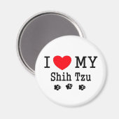 Ich Liebe mein Shih Tzu! Magnet (Vorderseite/Rückseite)