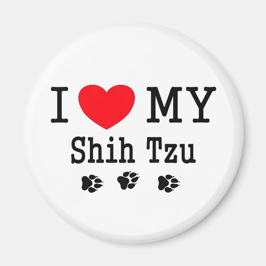 Ich Liebe mein Shih Tzu! Magnet (Vorne)