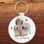 Ich Liebe mein Shih tzu Schlüsselanhänger (Vorderseite)