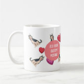 Ich Liebe mein sibirischer Huskhund Pet Glash Herz Kaffeetasse (Links)