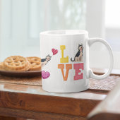 Ich Liebe mein sibirischer Huskhund Pet Glash Herz Kaffeetasse