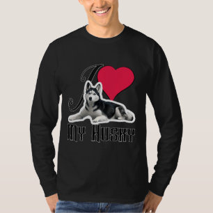 Ich Liebe mein sibirischer Husky-Hund T-Shirt