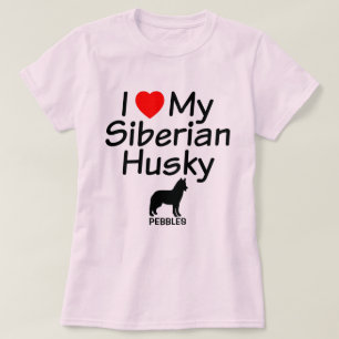Ich Liebe mein sibirischer Husky-Hund T-Shirt