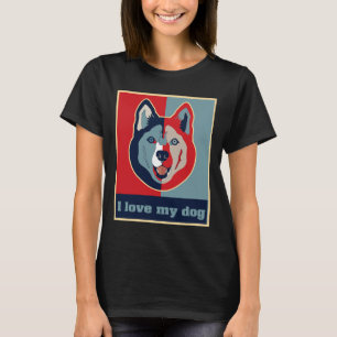 Ich Liebe mein sibirischer Husky-Hund T-Shirt