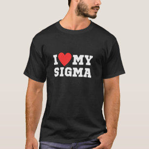 Ich Liebe mein Sigma y2k Sigma lustiges rotes Herz T-Shirt