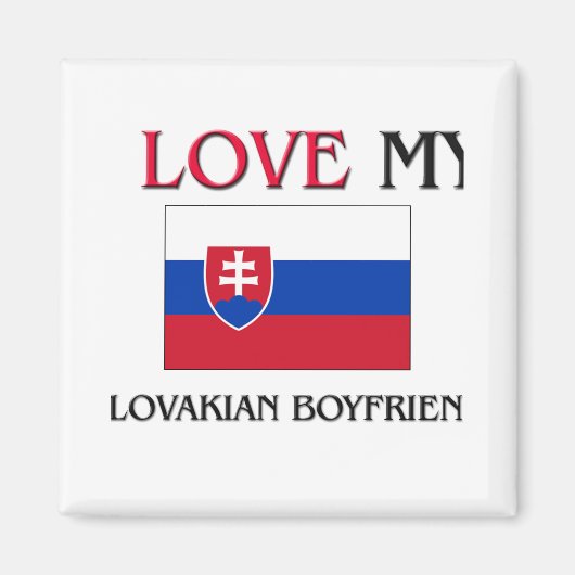 Ich Liebe mein slowakischer Freund Magnet (Vorne)
