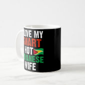 Ich Liebe mein Smart Hot Guyanese Ehemann Guyana Kaffeetasse (Vorderseite Links)