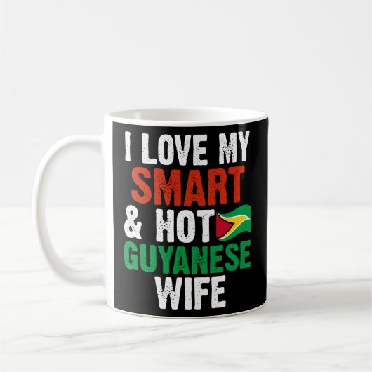 Ich Liebe mein Smart Hot Guyanese Ehemann Guyana Kaffeetasse (Links)