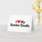 Ich Liebe mein Snicker Doodle Karte (Gelbe Blume)