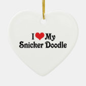 Ich Liebe mein Snicker Doodle Keramikornament (Vorne)