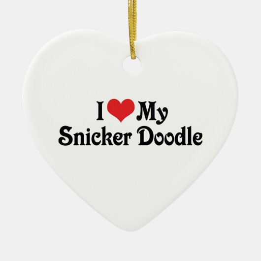Ich Liebe mein Snicker Doodle Keramikornament (Vorne)