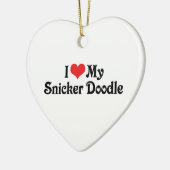 Ich Liebe mein Snicker Doodle Keramikornament (Links)
