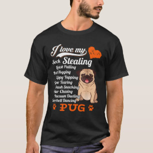 Ich liebe mein Socken stehlendes Leine ziehendes P T-Shirt