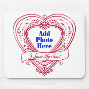 Ich Liebe mein Sohn! Foto Red Hearts Mousepad