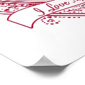 Ich Liebe mein Sohn! Foto Red Hearts Poster (Ecke)