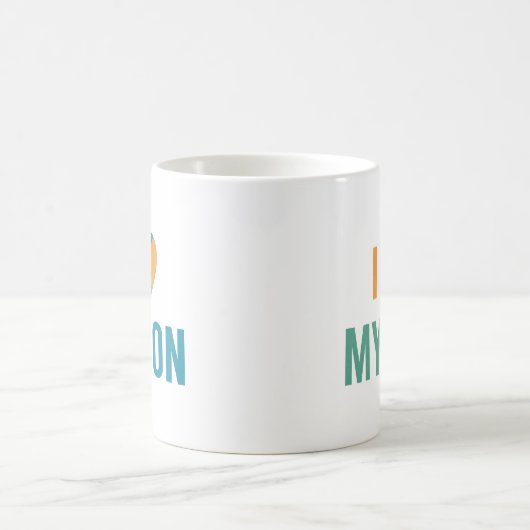 Ich Liebe mein Sohn Kaffeetasse (Mittel)