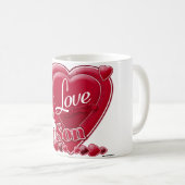 Ich Liebe Mein Sohn rot - Herz Kaffeetasse (VorderseiteRechts)