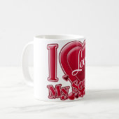 Ich Liebe Mein Sohn rot - Herz Kaffeetasse (Vorderseite Links)