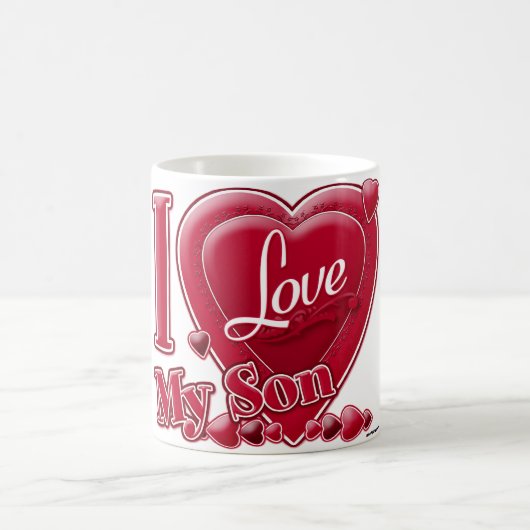 Ich Liebe Mein Sohn rot - Herz Kaffeetasse (Mittel)