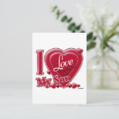 Ich Liebe Mein Sohn rot - Herz Postkarte (Stehend Vorderseite)