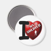 Ich Liebe mein Soldat Magnet (Vorderseite/Rückseite)