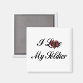 Ich Liebe mein Soldat Magnet (Vorderseite/Rückseite)