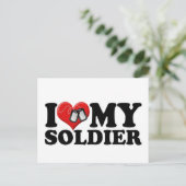 Ich Liebe mein Soldat Postkarte (Stehend Vorderseite)