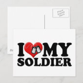 Ich Liebe mein Soldat Postkarte (Vorne/Hinten)