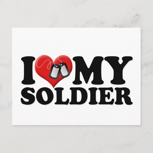Ich Liebe mein Soldat Postkarte (Vorderseite)