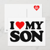 ICH LIEBE MEIN SON POSTKARTE (Vorne/Hinten)