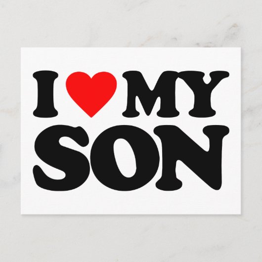 ICH LIEBE MEIN SON POSTKARTE (Vorderseite)