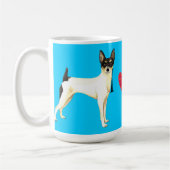 Ich Liebe mein Spielzeug Fox Terrier Kaffeetasse (Links)