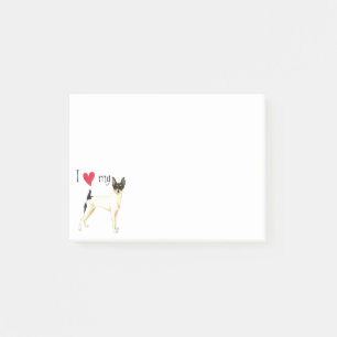 Ich Liebe mein Spielzeug Fox Terrier Post-it Klebezettel