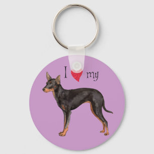 Ich Liebe mein Spielzeug Manchester Terrier Schlüsselanhänger