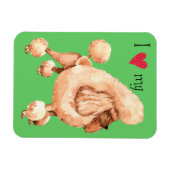 Ich Liebe mein Spielzeug Poodle Magnet (Horizontal)