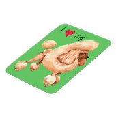 Ich Liebe mein Spielzeug Poodle Magnet (Linke Seite)