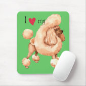 Ich Liebe mein Spielzeug Poodle Mousepad (Mit Mouse)