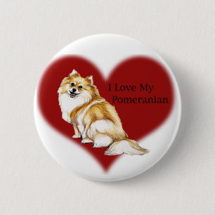 "Ich Liebe mein Spitz-" Hundekunst-Knopf Button