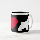 "Ich Liebe mein SpringerSpaniel " Zweifarbige Tasse (VorderseiteRechts)