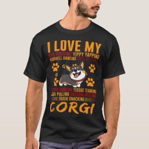 Ich Liebe mein Stalker Tricolor Corgi Hundebesitze T-Shirt